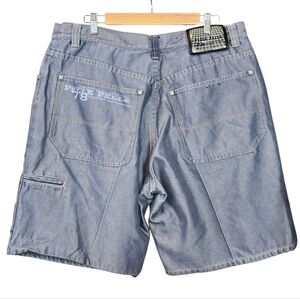 Pelle Pelle 78 Vintage Y2K Denim Utility Cargo Shorts Streetwear Size 40
